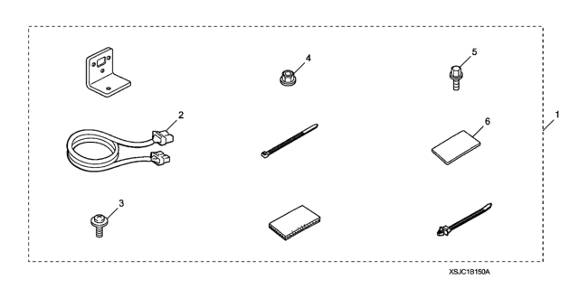 2014 Honda Ridgeline 4 Door RTS KA 5AT XM Radio Attachment Kit Diagram