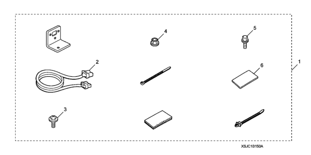 2014 Honda Ridgeline XM Radio Attachment Kit Diagram