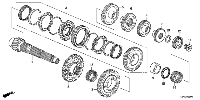 2017 Honda Accord MT Countershaft Diagram