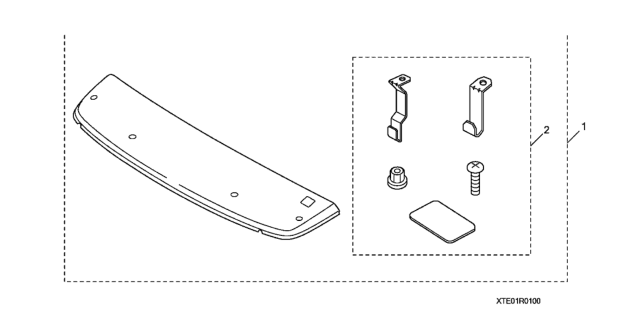 2012 Honda Accord 2 Door EX KA 5AT Moonroof Visor Diagram