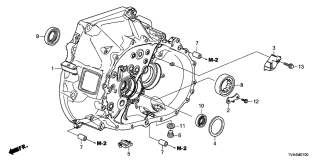 2020 Honda Accord MT Clutch Case Diagram