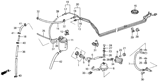 1987 Honda Civic Canister Assembly Diagram for 17300-SD7-682