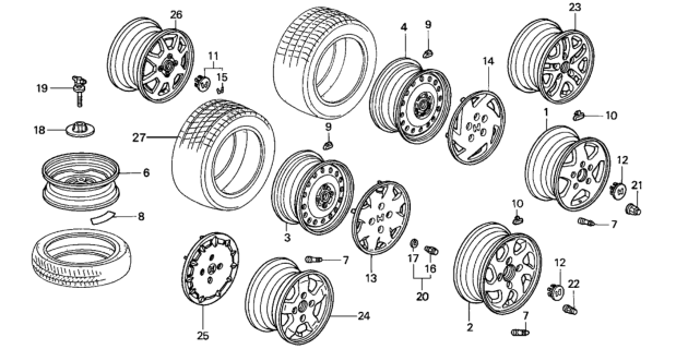 2002 Honda Accord Wheel Disk Diagram