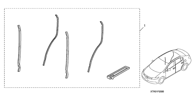 2013 Honda Civic Door Edge Guard Diagram