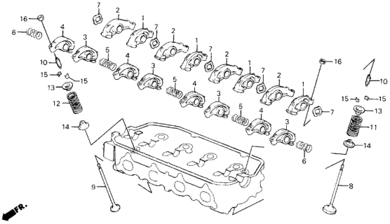 1988 Honda Civic Spring A, Valve Rocker Arm (Sanko) Diagram for 14645-PJ7-003