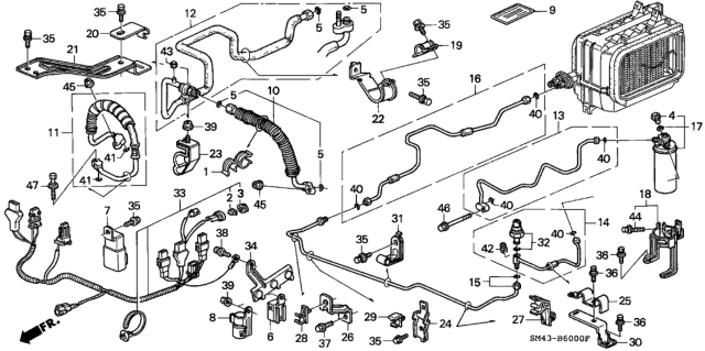 1992 Honda Accord Cap, Valve (Sak) Diagram for 91639-SF1-013