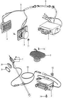1979 Honda Accord 3 Door STD KH HMT Radio Diagram