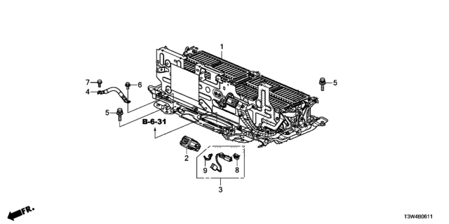 2017 Honda Accord Hybrid BATTERY SET Diagram for 1D070-5K1-418