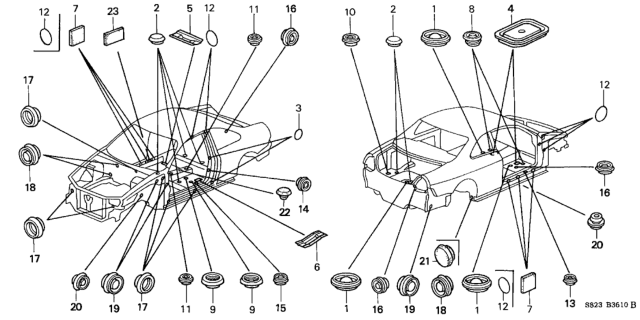 2000 Honda Accord Grommet Diagram