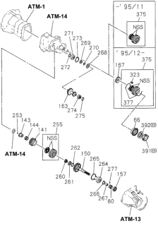 1997 Honda Passport 4 Door LX-W (4X4 V6) KA 4AT AT Mainshaft Diagram
