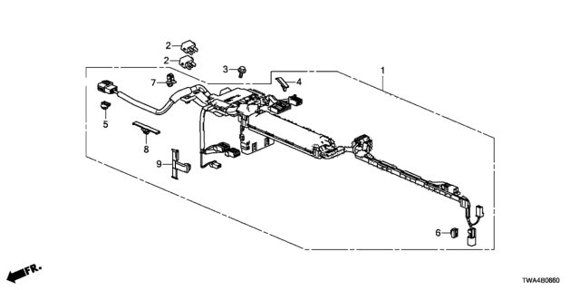 2018 Honda Accord Hybrid Wire Harness Set (Ipu) Diagram for 1N190-6C2-A00