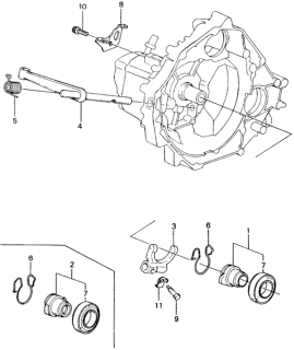1982 Honda Civic 4 Door ** (1500) KH 5MT MT Clutch Release Diagram