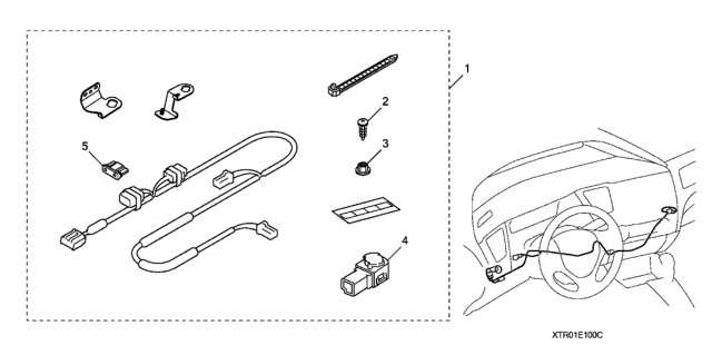 2013 Honda Civic Interior Illumination (Red) Diagram