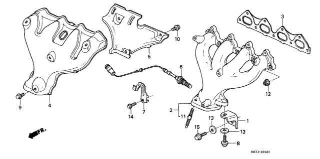 1988 Honda Civic Exhaust Manifold Diagram