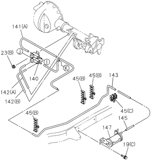 1997 Honda Passport 4 Door EX-W (4X4 V6) KA 5MT Vacuum Tank Diagram