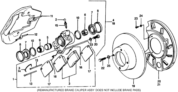 1977 Honda Civic 3 Door ** (1500) KL HMT Disk Brake Diagram