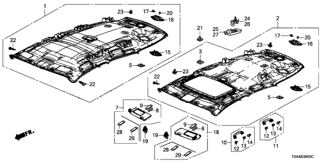 2015 Honda CR-V Cap A Diagram for 83245-SNA-A01YC