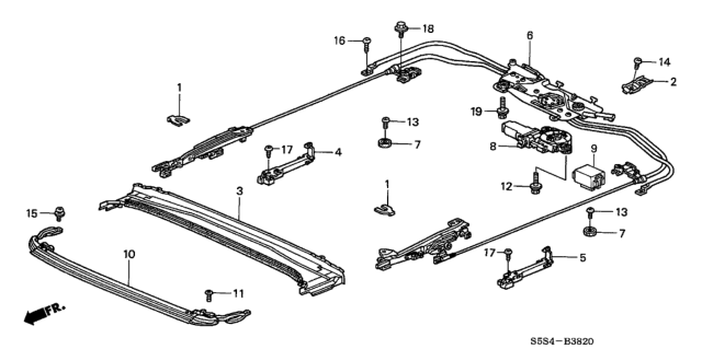 2002 Honda Civic Channel, Drain Diagram for 70240-S5A-J01