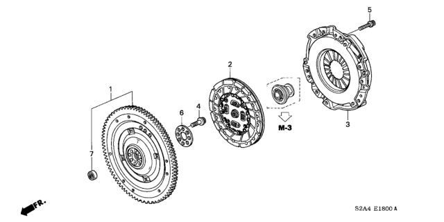 2005 Honda S2000 2 Door S2000 KA 6MT Clutch Diagram
