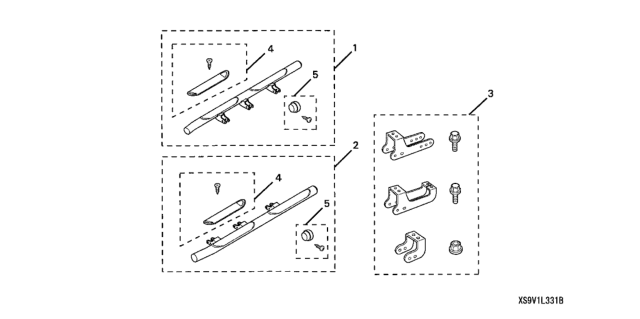 2005 Honda Pilot Side Steps (Chrome) Diagram