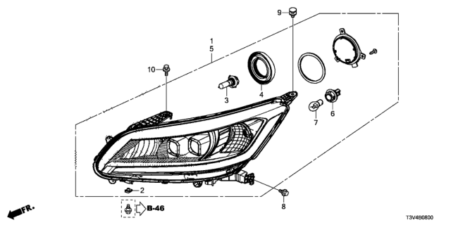 2014 Honda Accord Headlight Diagram