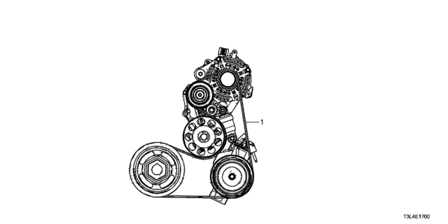2013 Honda Accord Alternator Belt (L4) Diagram