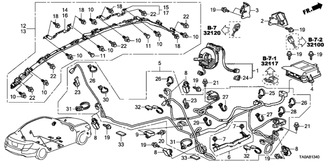 2012 Honda Accord SRS Unit Diagram