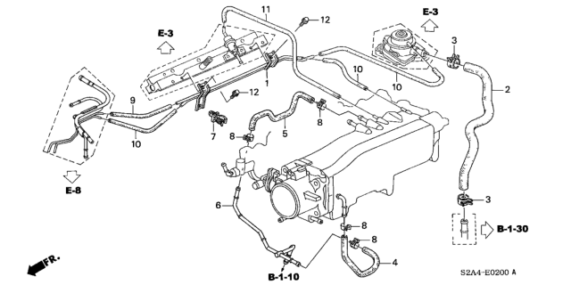 2005 Honda S2000 2 Door S2000 KA 6MT Tubing Diagram