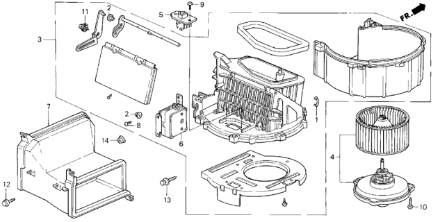 1995 Honda Del Sol Heater Blower Diagram