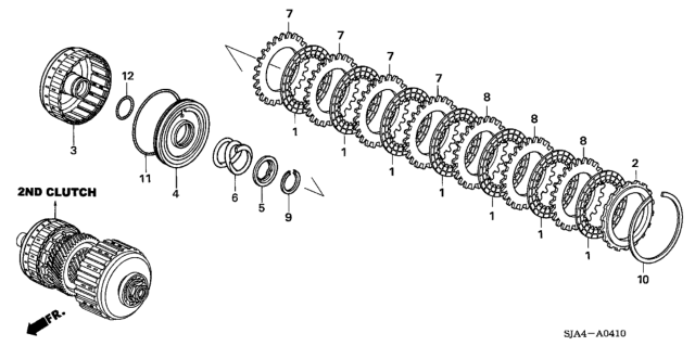 2006 Honda Accord Hybrid AT Clutch (2nd) Diagram