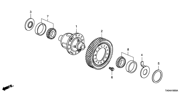 2009 Honda Accord Spacer (46X85X1) Diagram for 41382-R36-000