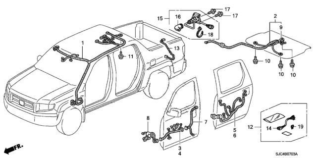 2010 Honda Ridgeline Wire Harness Diagram 4