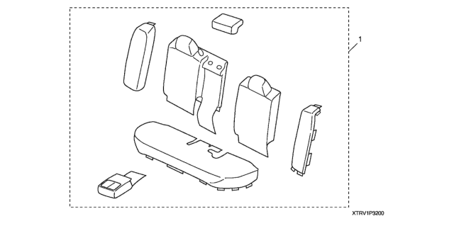 2018 Honda Clarity Electric Rear Seat Cover Diagram