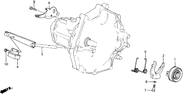 1989 Honda Accord MT Clutch Release Diagram