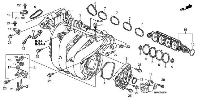 2011 Honda Civic Intake Manifold (1.8L) Diagram