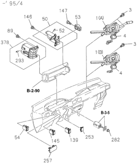 1994 Honda Passport Knob, Illumination Control Diagram for 8-94361-874-0