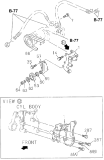 1996 Honda Passport A/C Pulley Diagram