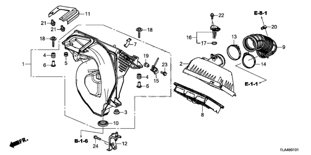 2018 Honda CR-V Stay, Engine Wire Harness (Air Cleaner Side) Diagram for 32765-5PH-A00