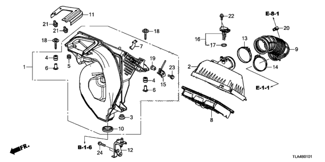 2018 Honda CR-V Cover, Air Cleaner Diagram for 17210-5PH-A00