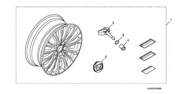 2020 Honda Odyssey Alloy Wheel Diagram