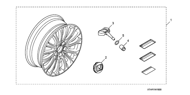 2019 Honda Odyssey Alloy Wheel Diagram