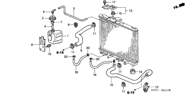 2001 Honda Insight Radiator Hose Diagram