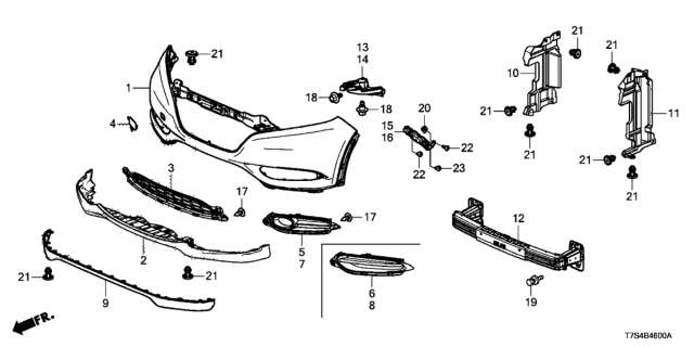 2018 Honda HR-V Guide, Right Front Diagram for 71111-T7W-A00