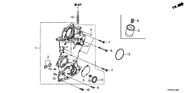 2021 Honda CR-V Hybrid Cover, Chain Case Diagram for 15112-5K0-A00