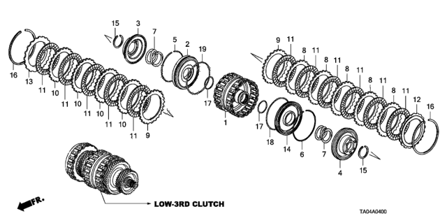 2008 Honda Accord Plate, Clutch End (3) (2.3MM) Diagram for 22553-R90-003