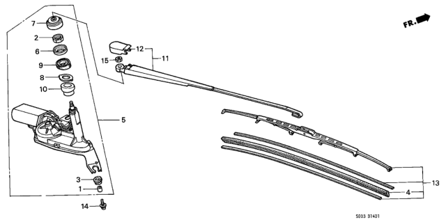 1986 Honda Accord Rear Windshield Wiper Diagram