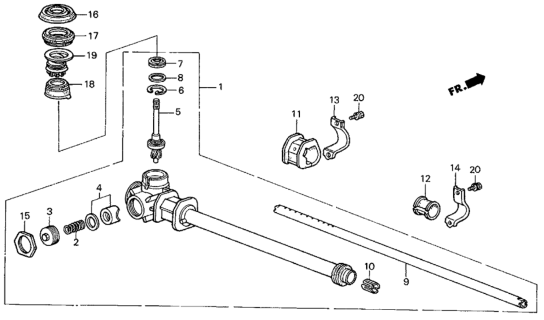 1986 Honda Civic Box, Steering Gear (Jidosha Kiki) Diagram for 53040-SB4-672