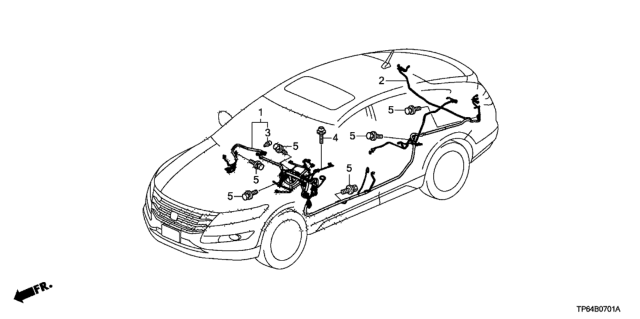 2015 Honda Crosstour Harn, Instrument Diagram for 32117-TY4-A01