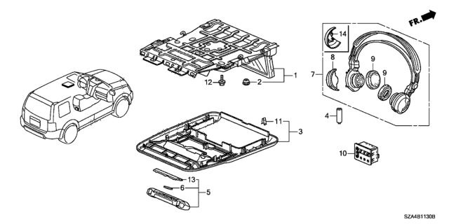 2014 Honda Pilot Rear Entertainment System Diagram