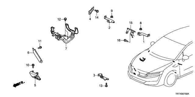 2019 Honda Clarity Fuel Cell Wire Harness Bracket Diagram